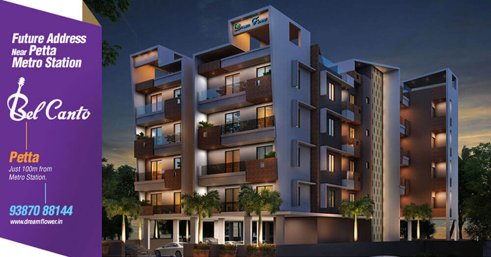 Simple Apartments In Panampilly Nagar Kochi with Modern Garage
